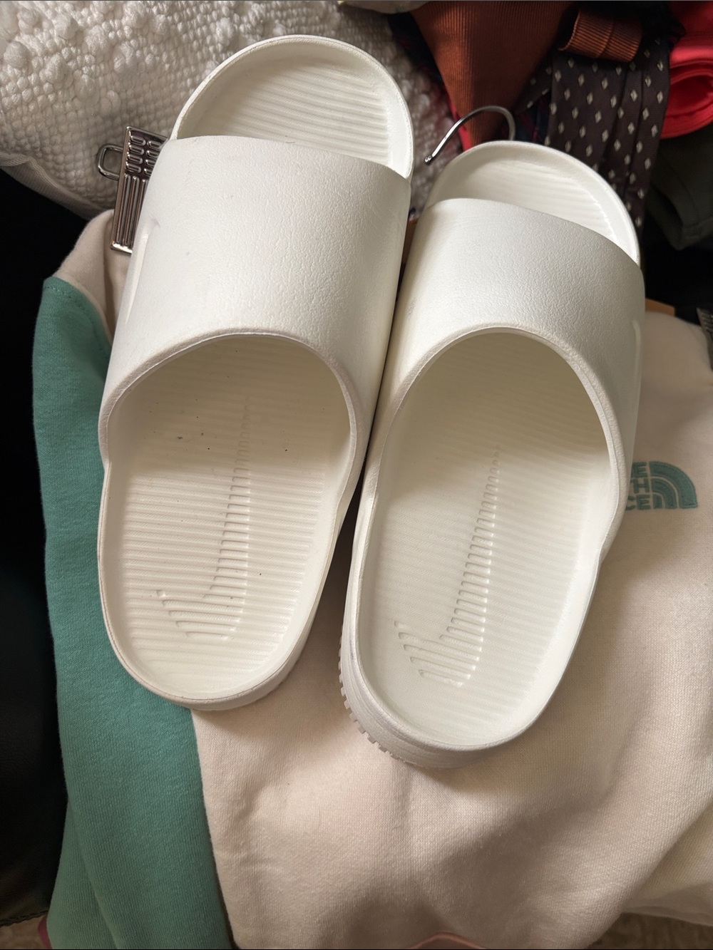Kids White Slide Sandals - Comfortable Lightweight Slip-On